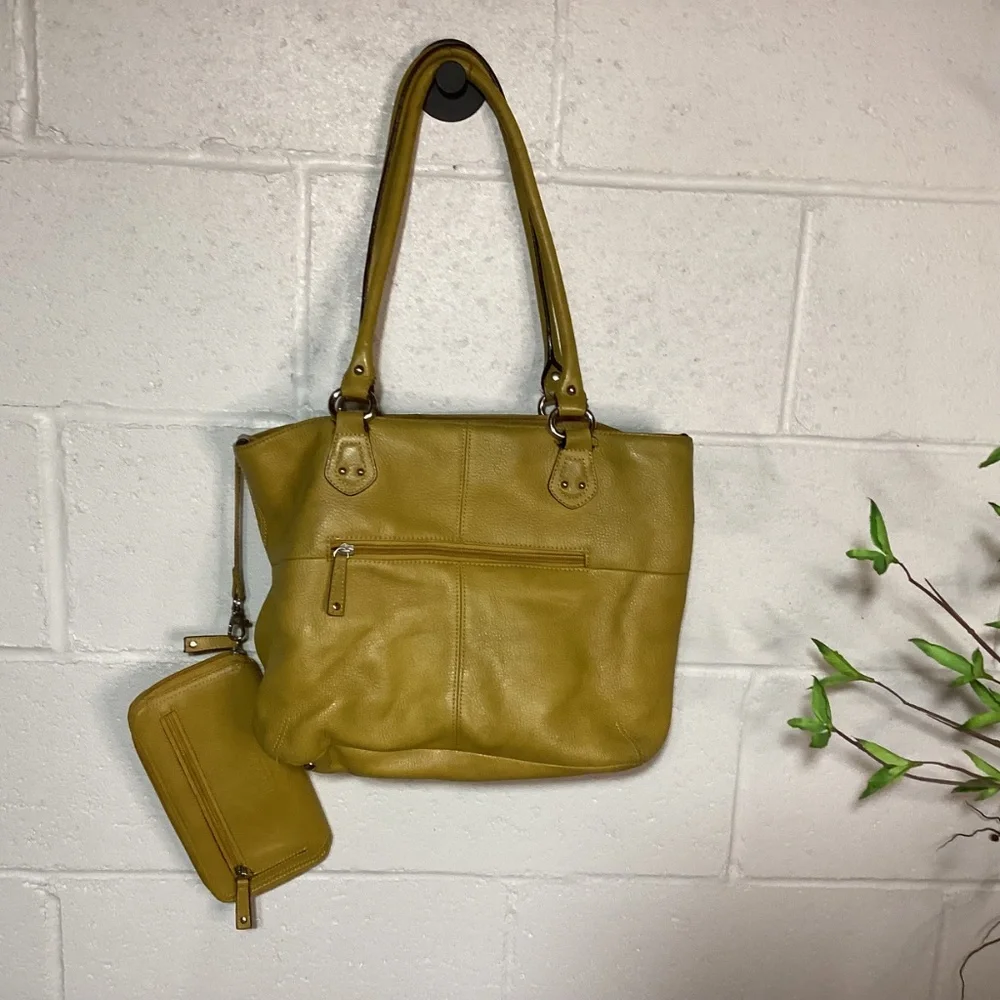 Tignanello Leather Purse & Wallet | Mustard Yellow Gold | Stylish - Picture 5 of 5